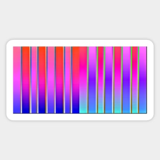 Hot pink ombre stripe pattern Sticker